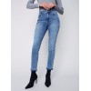 Cuffed Hem Jeans - Medium Blue Cuffed Hem Jeans - Medium Blue