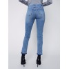 Cuffed Hem Jeans - Medium Blue Cuffed Hem Jeans - Medium Blue