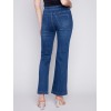 Flare Jeans with Decorative Buttons - Indigo Flare Jeans with Decorative Buttons - Indigo