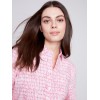 Linen Blend Button-Down Shirt - Flamingo Linen Blend Button-Down Shirt - Flamingo