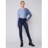 Stretchy Jeans with Tulip Hem - Blue Black Stretchy Jeans with Tulip Hem - Blue Black