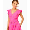 Lillyanne Flutter Sleeve Eyelet Midi Dress Lillyanne Flutter Sleeve Eyelet Midi Dress